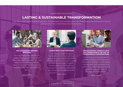 Leadership360 Home Page Design